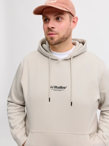 Felpa 'JJESOHO' di Jack & Jones Plus in grigio