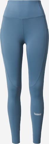 Hummel Skinny Urheiluhousut 'Hiit Intensity' värissä sininen: etupuoli