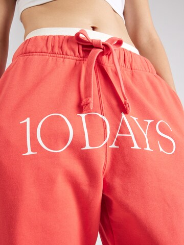 Tapered Pantaloni 'Bar' di 10Days in rosso