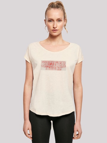 F4NT4STIC T-Shirt 'Stranger Things  Netflix TV Series' in Beige: predná strana