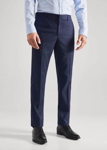 MANGO MAN Pleated Pants 'paulo' in Blue: front