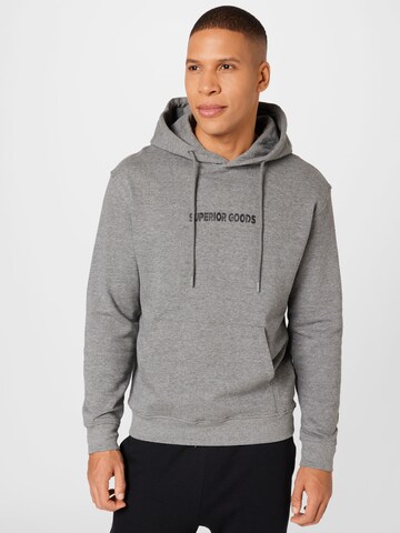 Hailys Men Sweatshirt 'Jens' in Grey: front