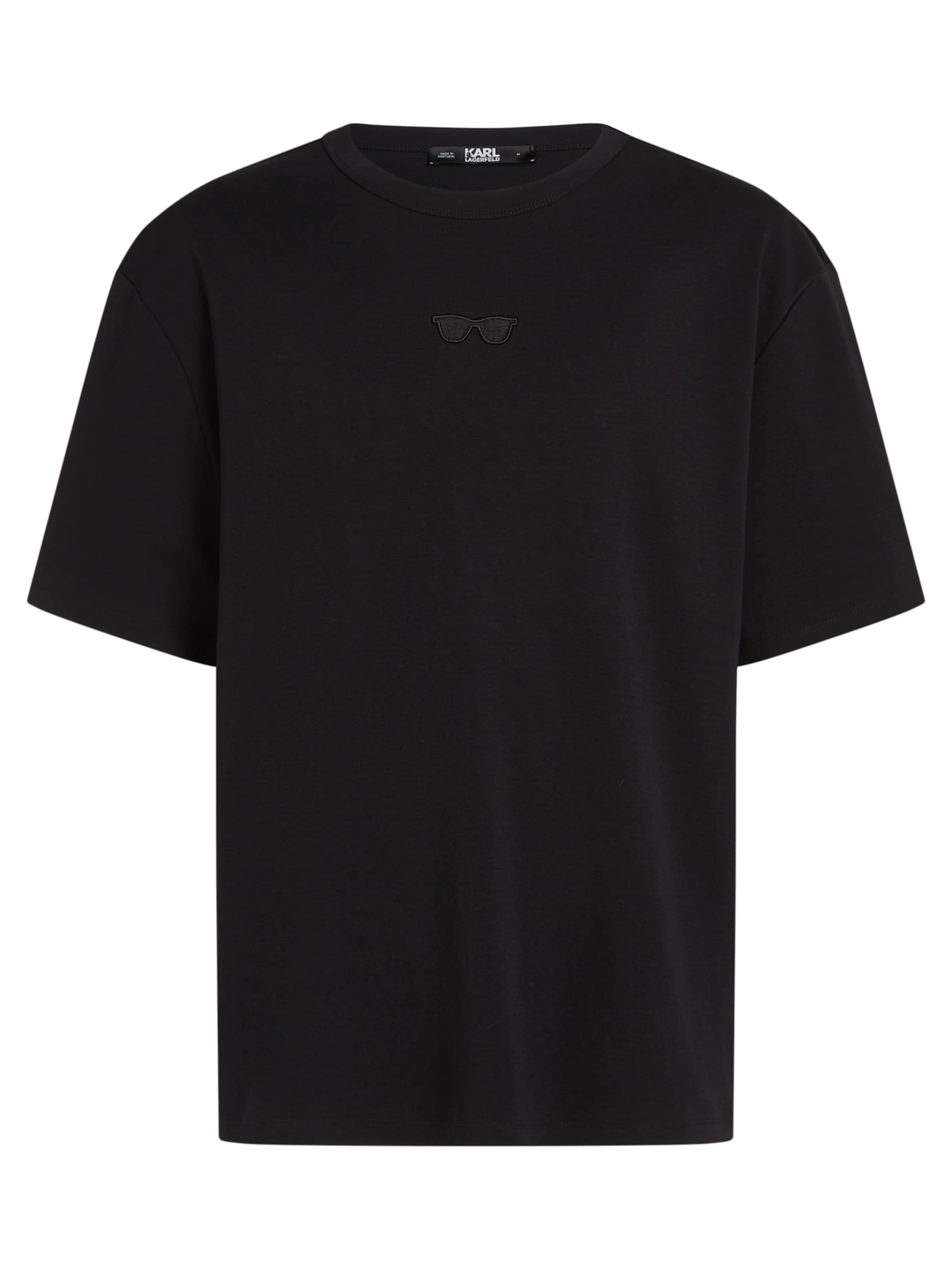 Karl Lagerfeld Tričko 'Sunglasses' - Čierna: predná strana