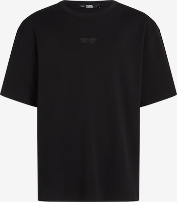 Karl Lagerfeld - Camiseta 'Sunglasses' en negro: frente