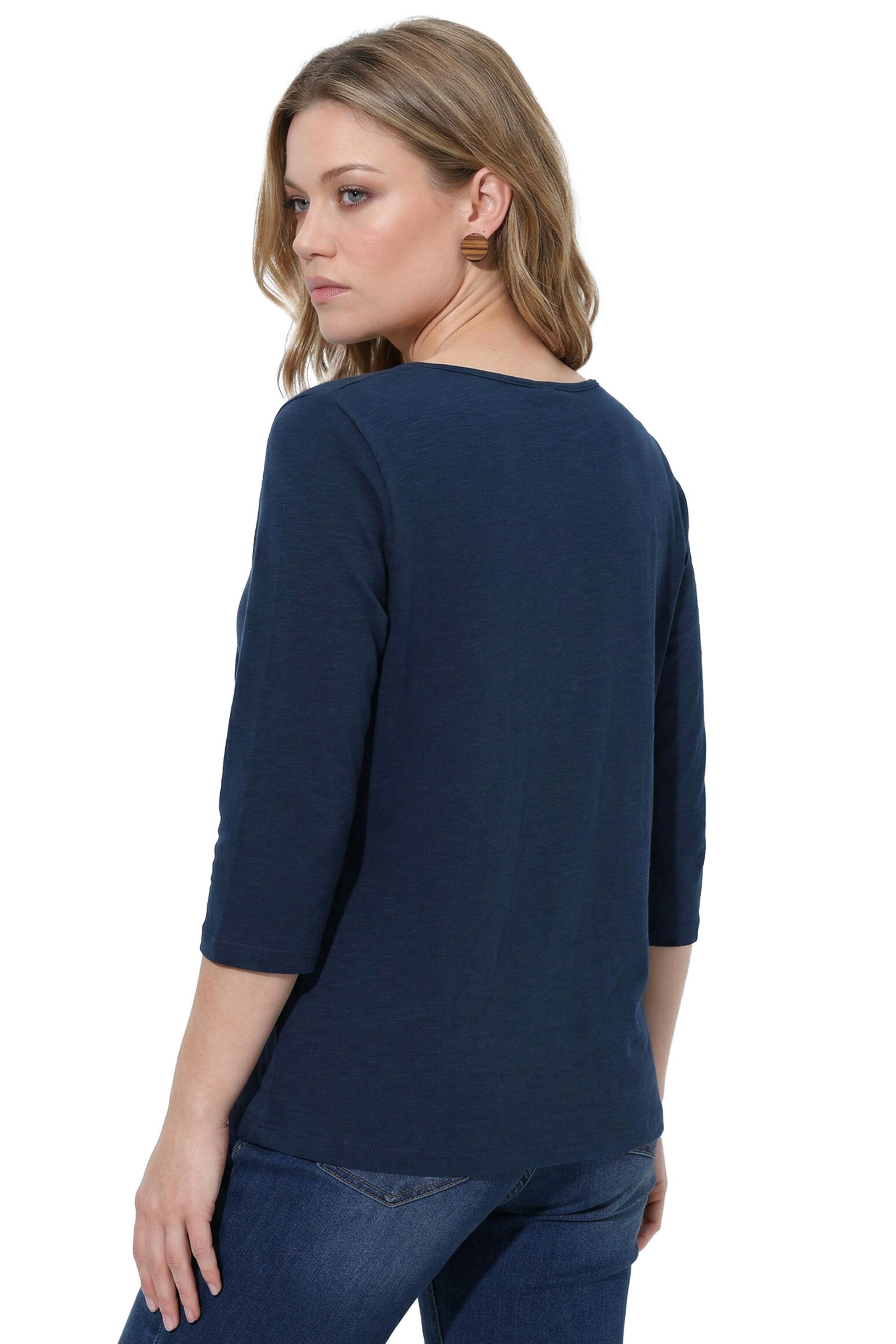 Ulla Popken Langarmshirt in Blau