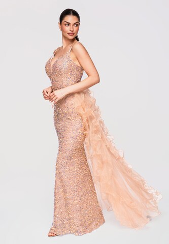 Ombre Evening dress in Beige