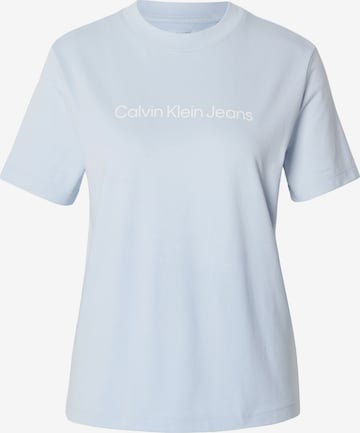T-shirt Calvin Klein Jeans en bleu : devant