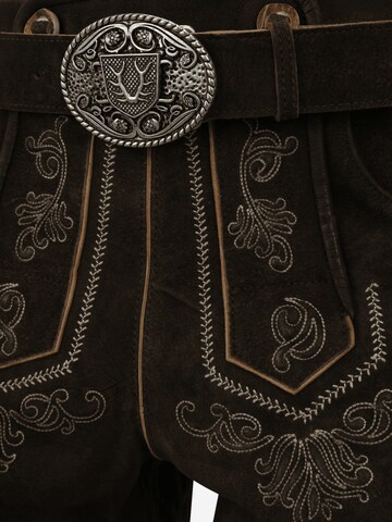 Regular Pantalon folklorique 'Fernando' Krüger Buam en marron