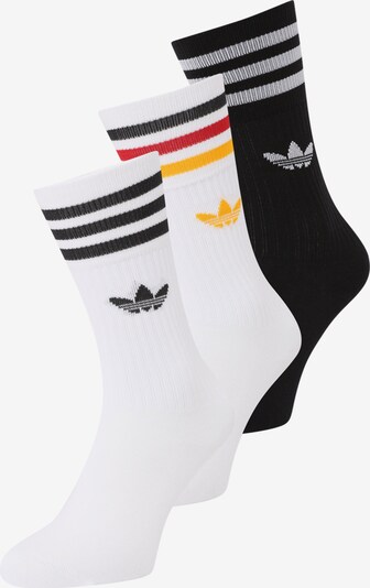 ADIDAS ORIGINALS Chaussettes en orange / rouge / noir / blanc, Vue avec produit