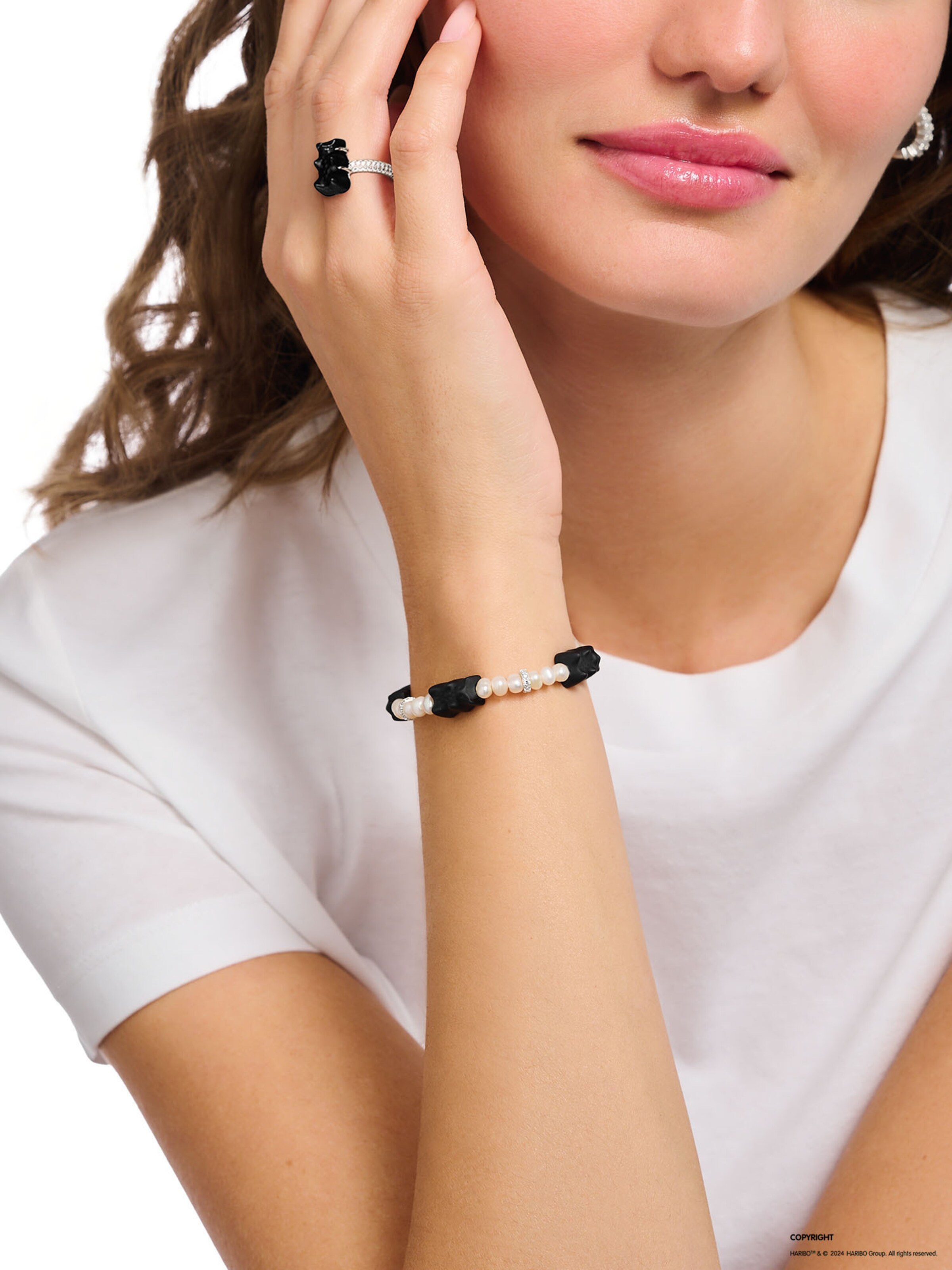 Thomas Sabo Armband in Schwarz: Vorderseite