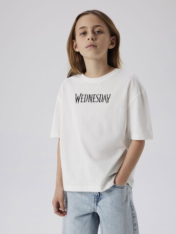 T-Shirt 'Wednesday' NAME IT en blanc : devant
