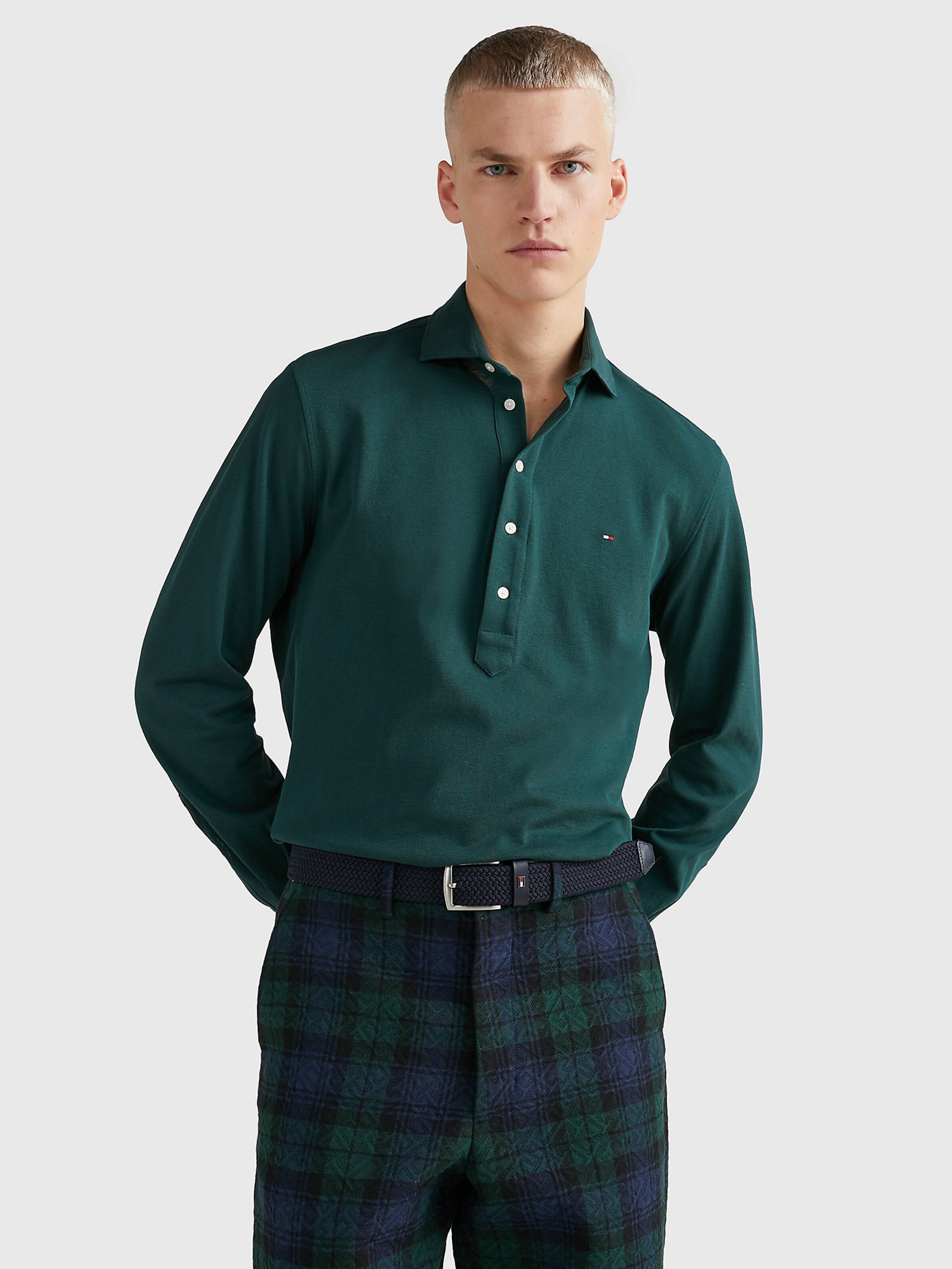 pine green tommy hilfiger shirt