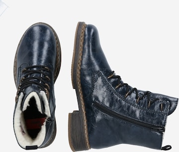 Rieker Lace-Up Ankle Boots in Blue