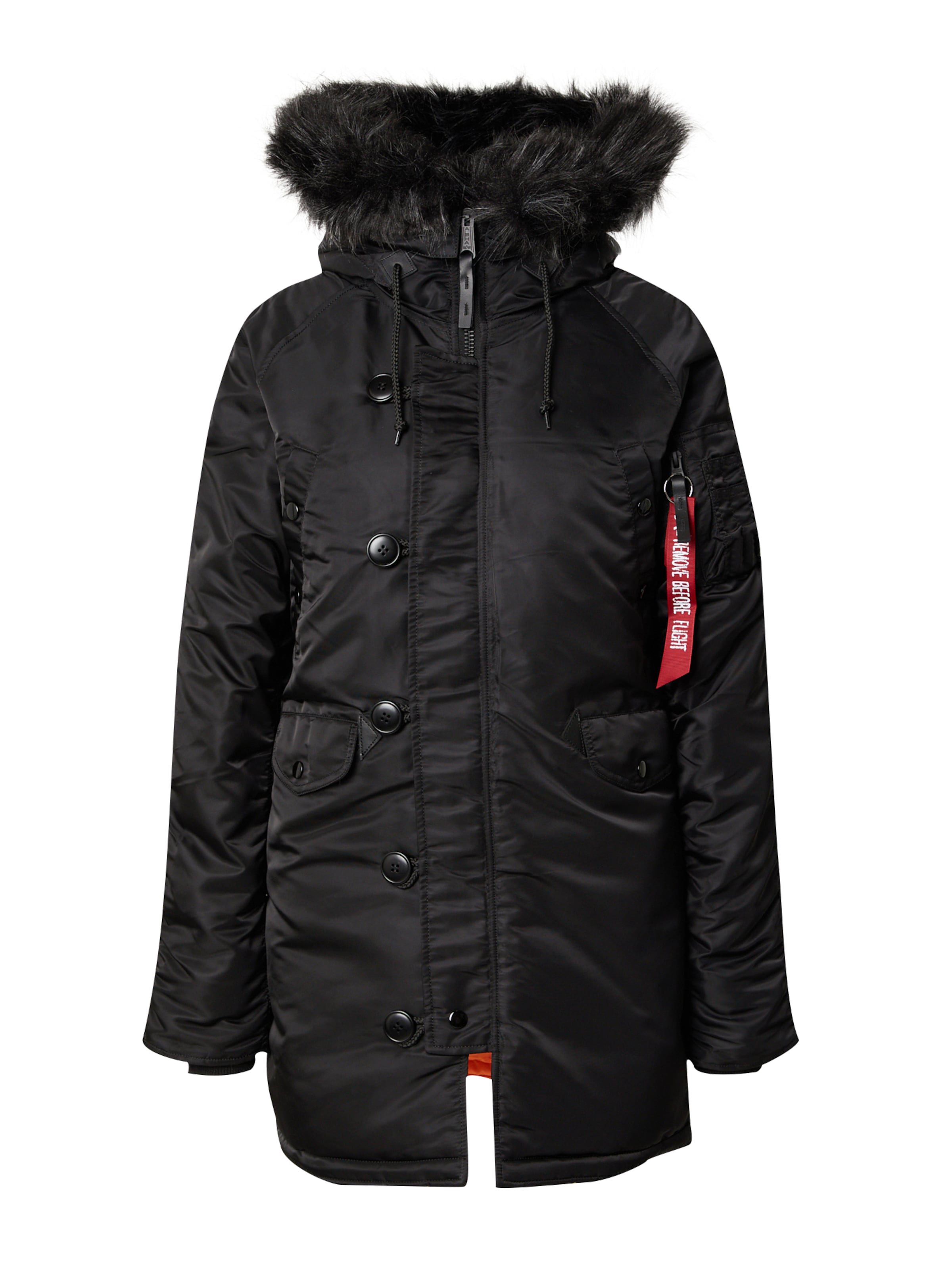 ALPHA INDUSTRIES Winter jacket in Black: front