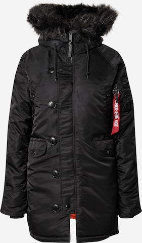 ALPHA INDUSTRIES Winter Jacket in Black: front