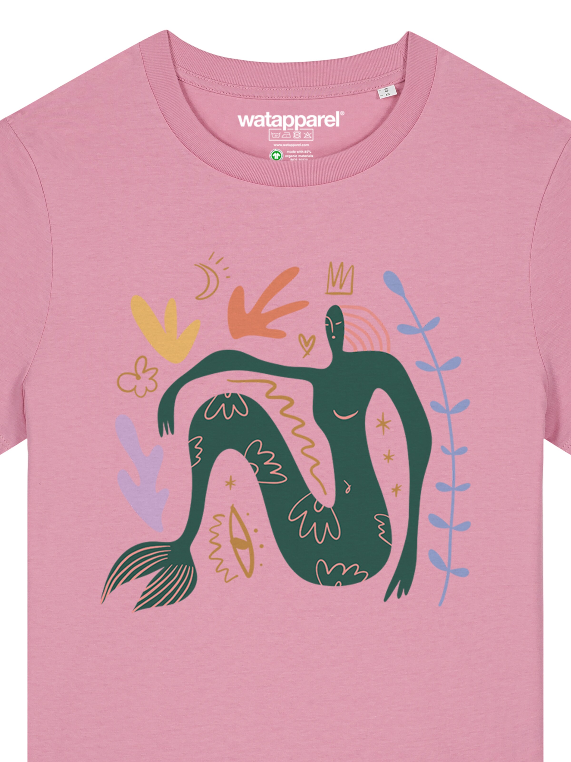 T-shirt 'Love And Flex' Watapparel en rose