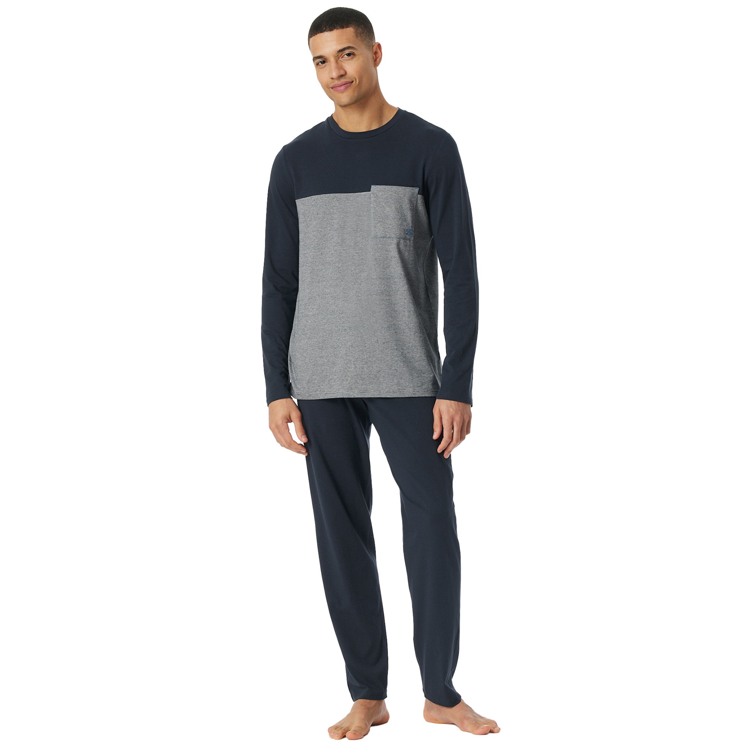 SCHIESSER Pyjama in Blau