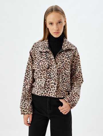 Koton Between-Season Jacket in Beige: front