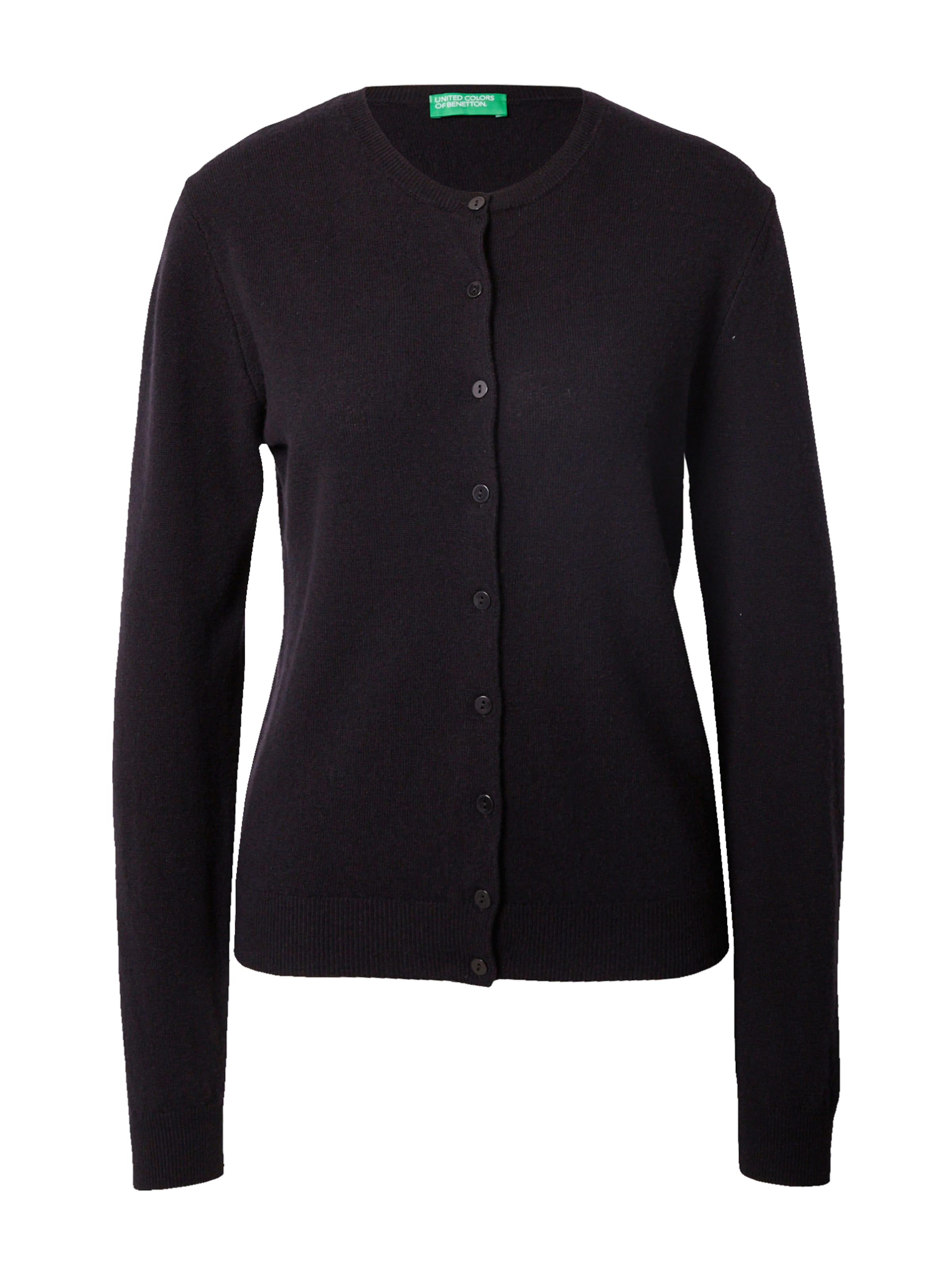 UNITED COLORS OF BENETTONKardigan - crna boja: prednji dio