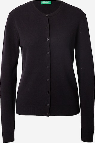 UNITED COLORS OF BENETTON Knit Cardigan in Black: front