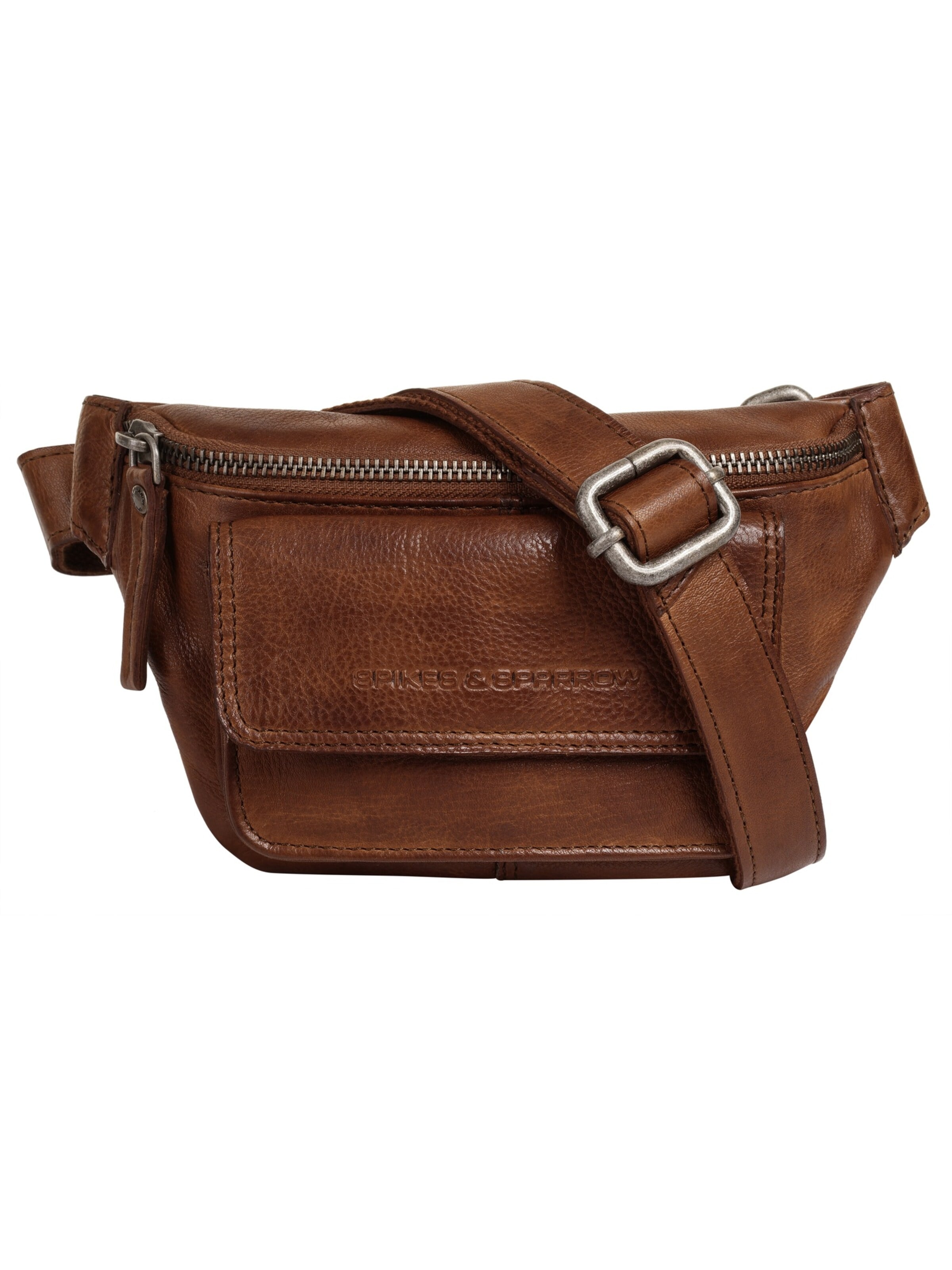 Spikes & Sparrow Heuptas 'WAIST BAG' in Bruin: voorkant