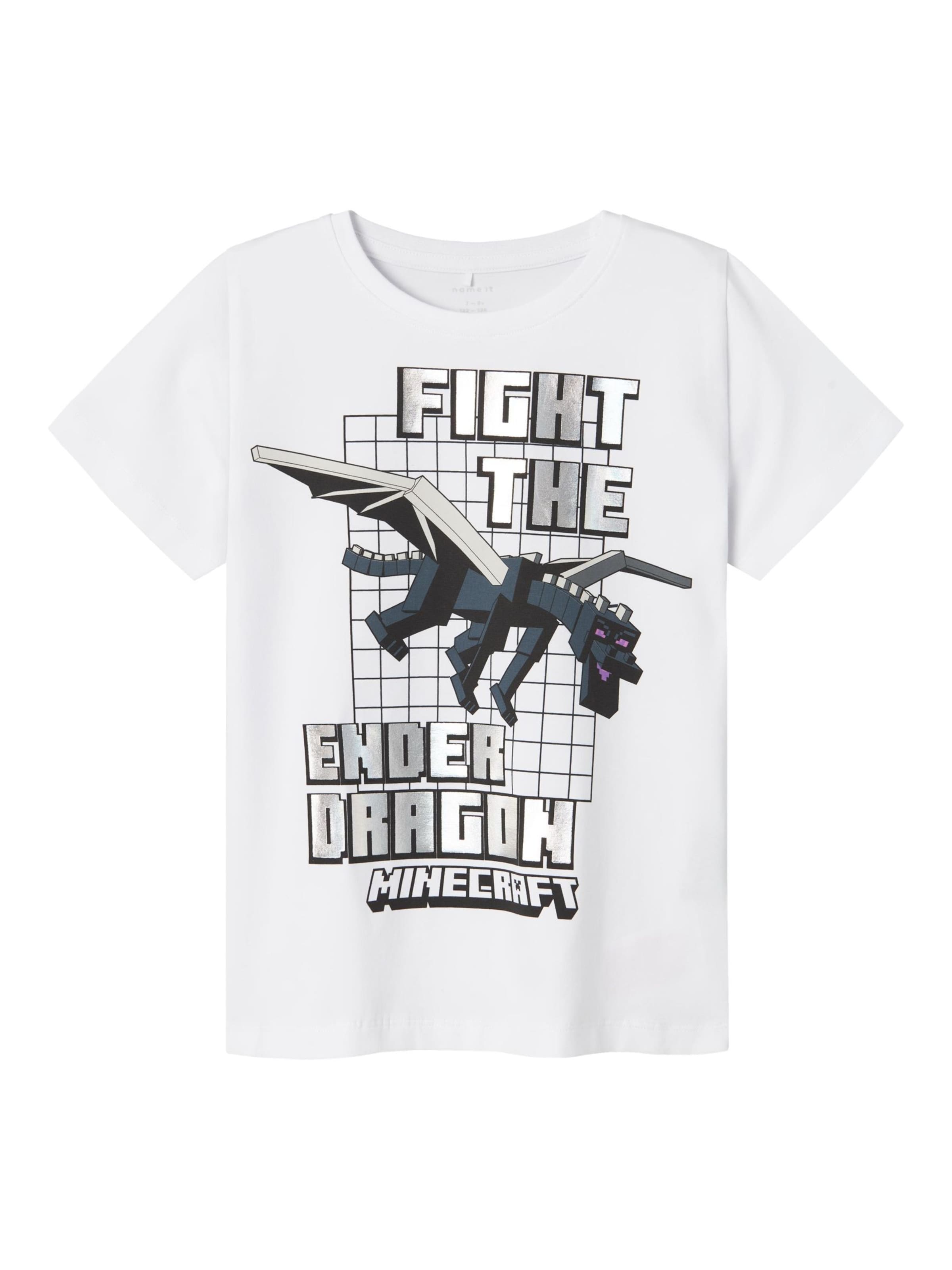 T-Shirt 'Minecraft' NAME IT en blanc : devant