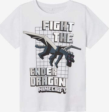 T-Shirt 'Minecraft' NAME IT en blanc : devant