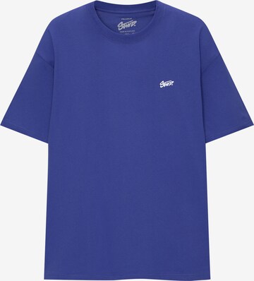 T-Shirt Pull&Bear en bleu : devant