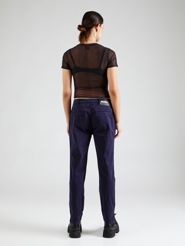 Regular Pantalon chino 'Haleya' HUGO en bleu