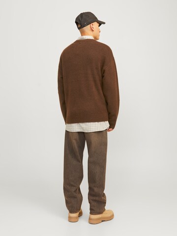 JACK & JONES Sweater in Brown