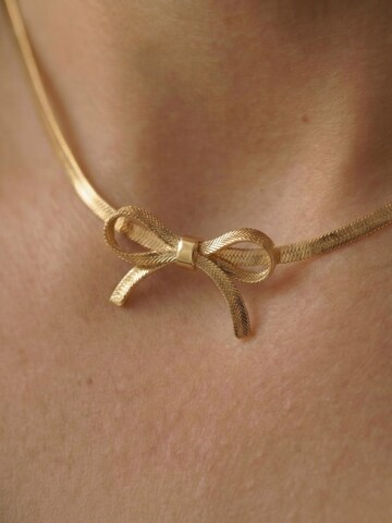 Kamakula Necklace 'Bow Herringbone' in Gold