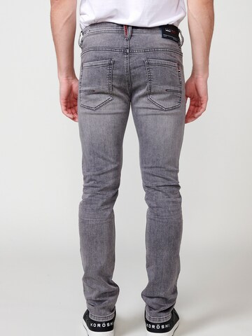Coupe slim Jean KOROSHI en gris