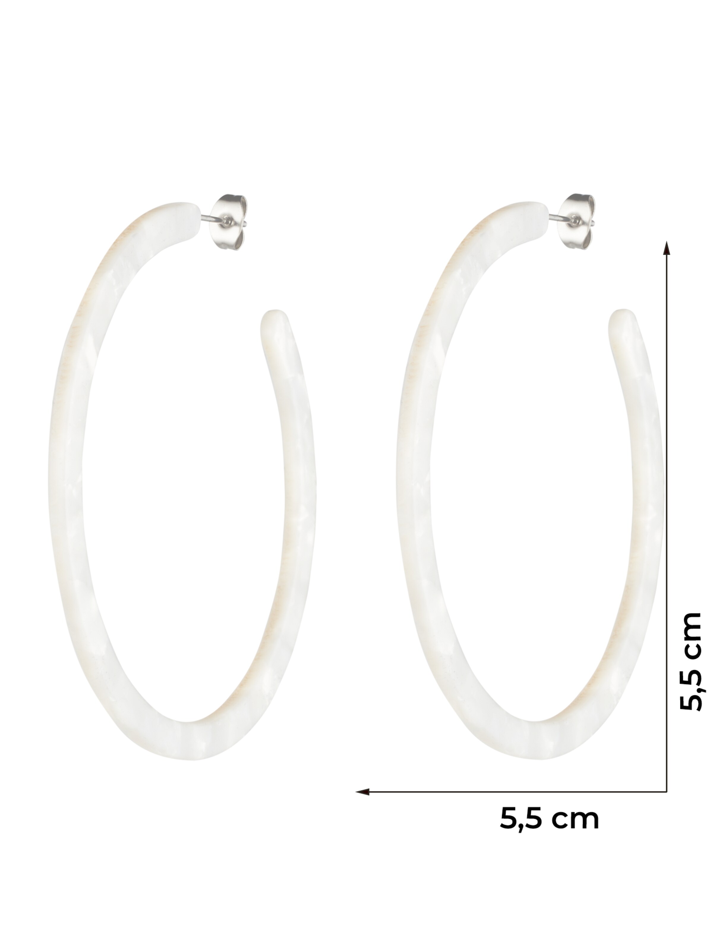 Fräulein Wunder Náušnice 'Anne' - Biela