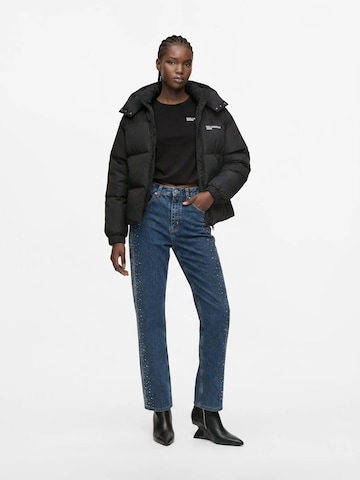 KARL LAGERFELD JEANS Prechodná bunda 'Ikon' - Čierna