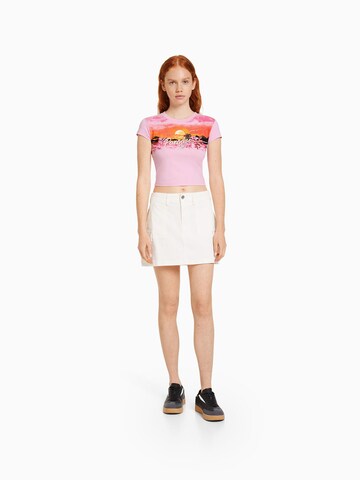 Bershka T-Shirt in Pink