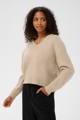 Pull-over 'Lianne' Kaffe en beige : devant