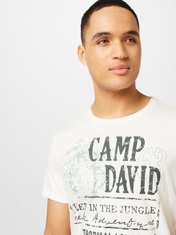balta CAMP DAVID Marškinėliai