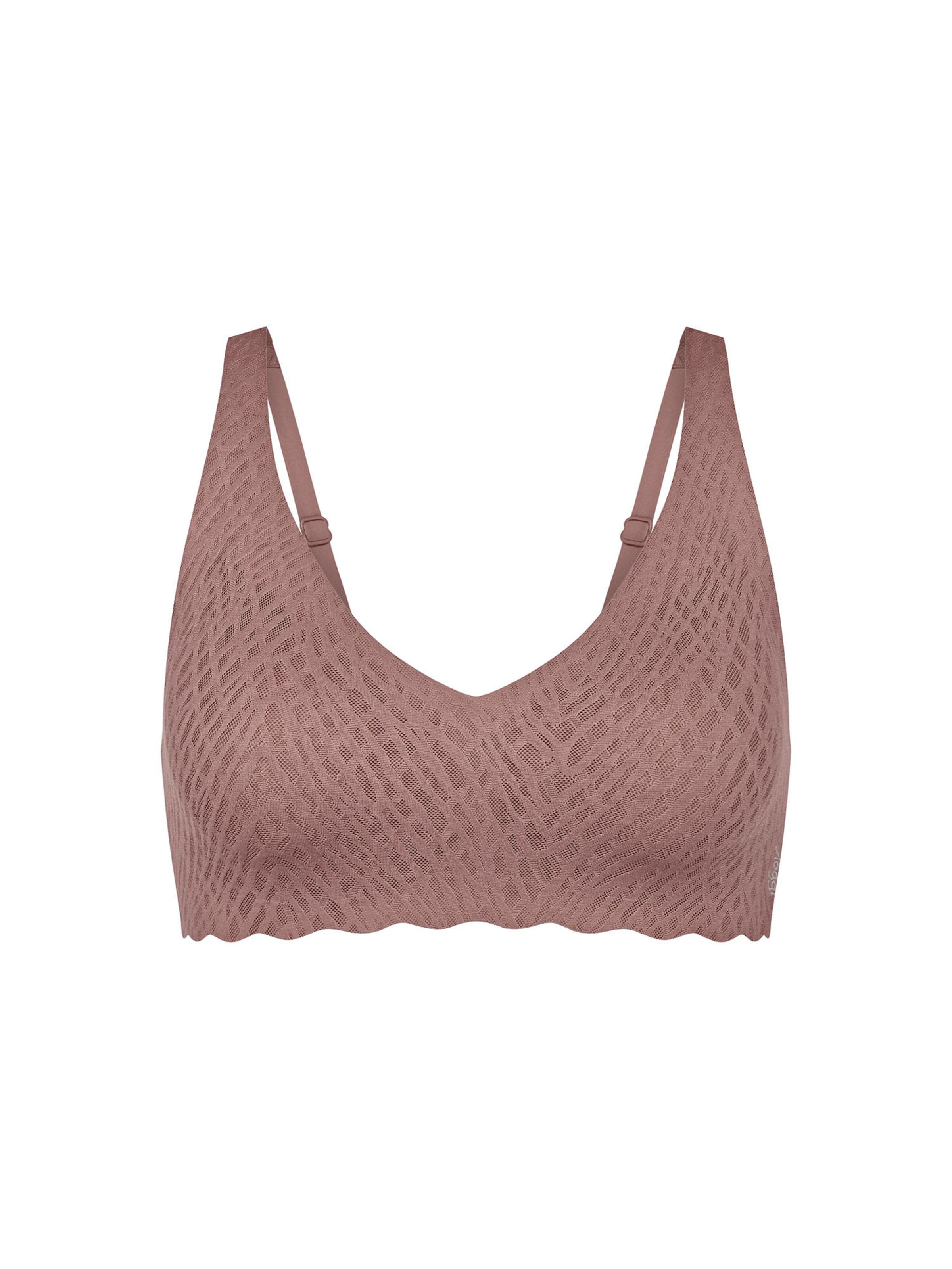 SLOGGI Bügelloser BH ' Blue ZERO Feel Bliss ' in Braun: Vorderseite