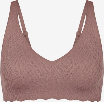 SLOGGI Bügelloser BH ' Blue ZERO Feel Bliss ' in Braun: Vorderseite