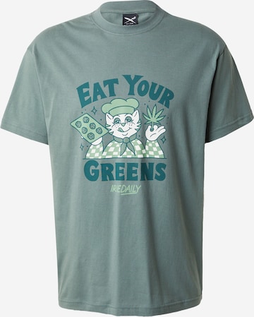Iriedaily - Camisa 'Eat Greens' em verde: frente