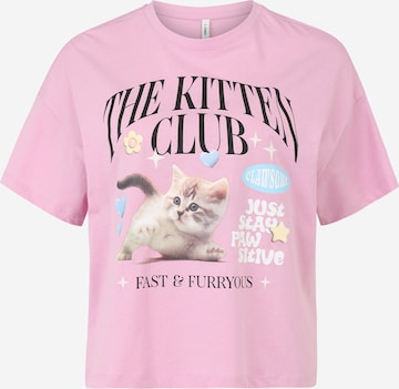 Only Petite T-Shirt 'KELLY' in Pink: predná strana