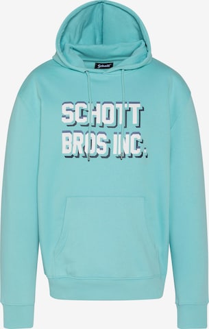 Schott NYC Sweatshirt in Blau: Vorderseite
