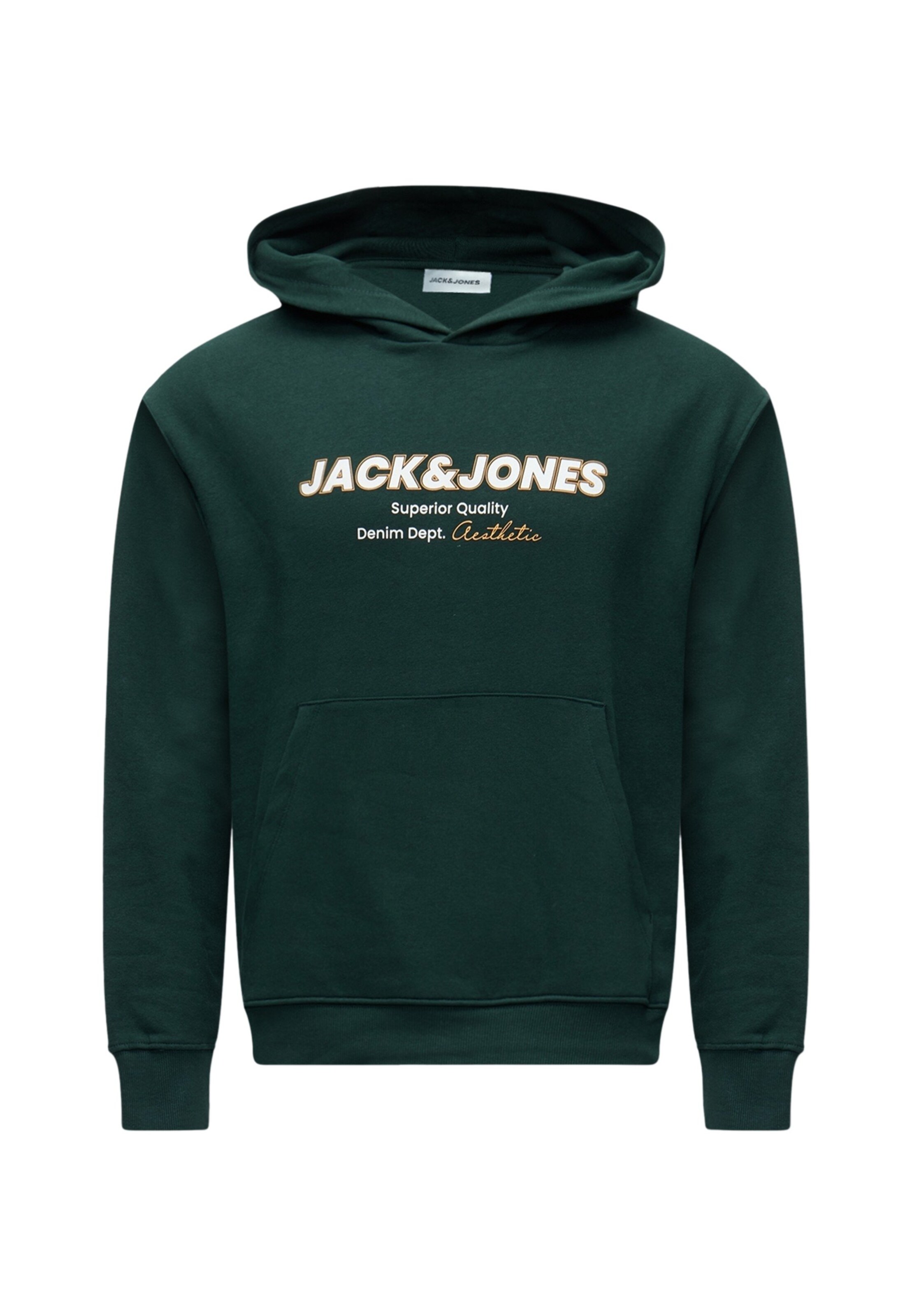 JACK & JONES Sweatshirt 'JJABBO' in S in Dark green / White, Item view