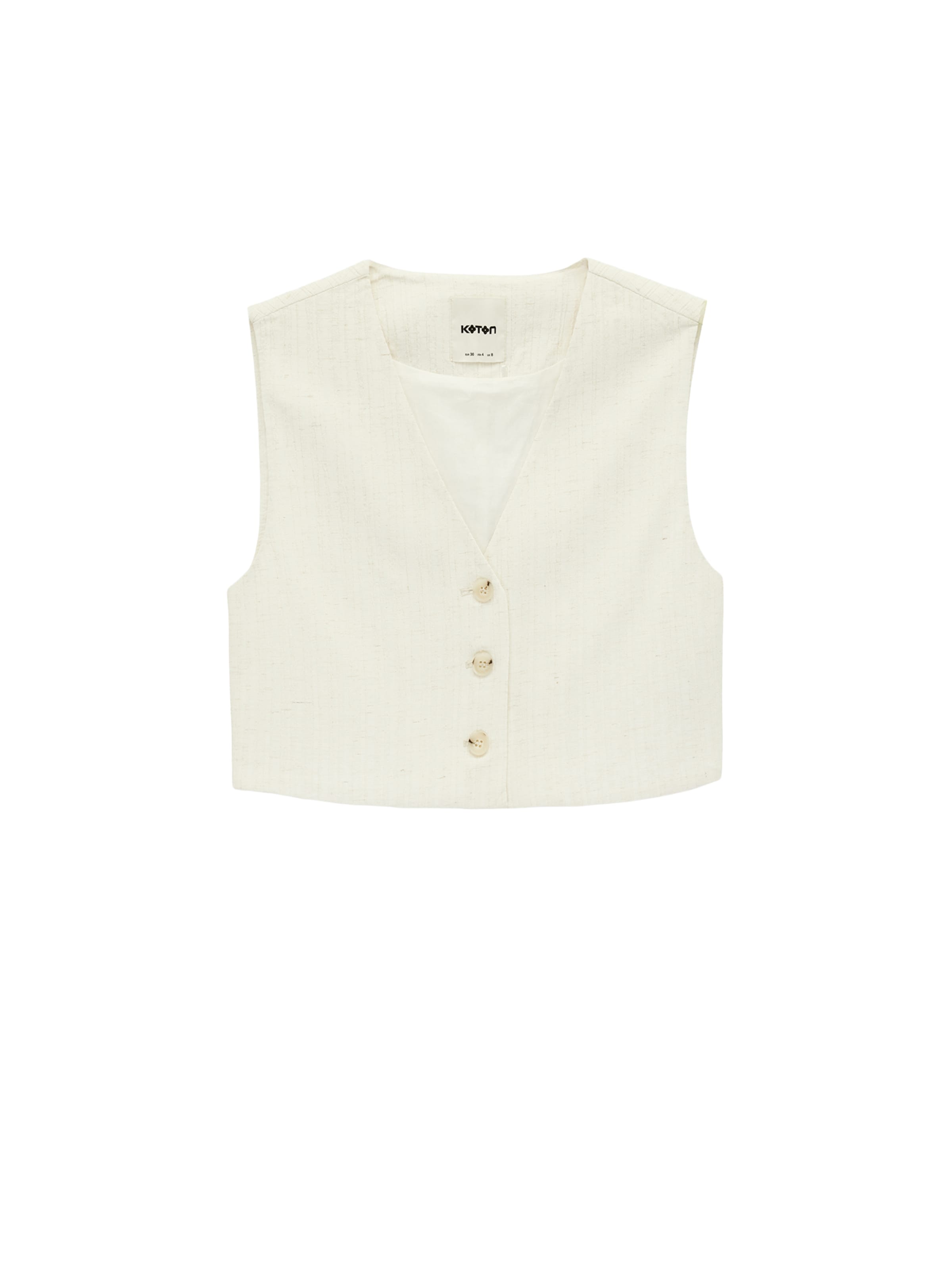 Koton Gilet in Beige: voorkant