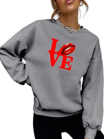 RMK Sweatshirt 'Love'‌‌‌‌‌ in Grau
