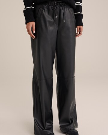 WE Fashion Wide leg Trousers in Black