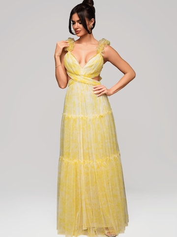 Ombre Abendkleid in Gelb