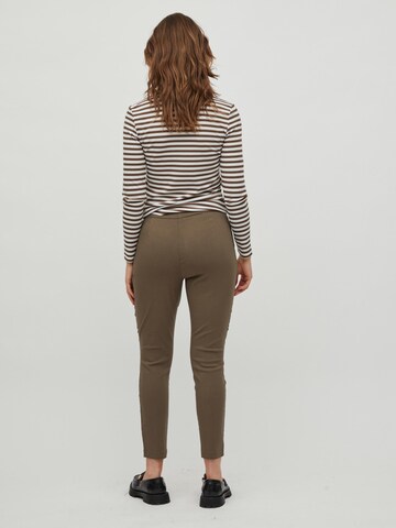 VILA Slim fit Pants 'Tylor' in Brown