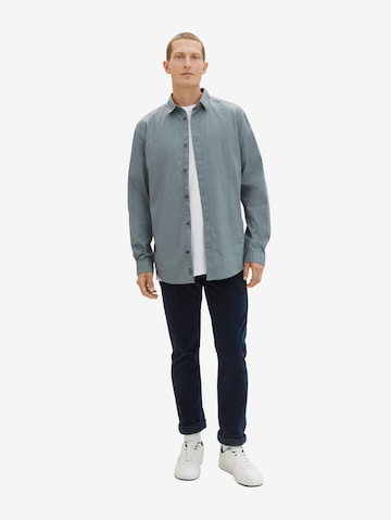 TOM TAILOR Regular fit Button Up Shirt in Grey