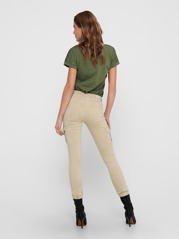 Coupe slim Jeans cargo 'Missouri' ONLY en beige